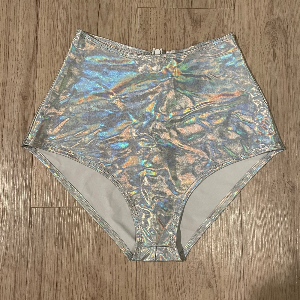 Holographic Festival Booty Shorts